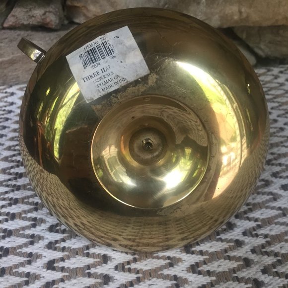 Brass Candle Holder Chamberstick India Boho - Picture 10 of 10